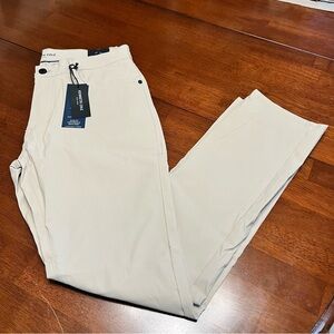 Kenneth Cole Men's 5-Pocket Tech Pants Slim Fit Lightweight Nylon Stretch Khaki